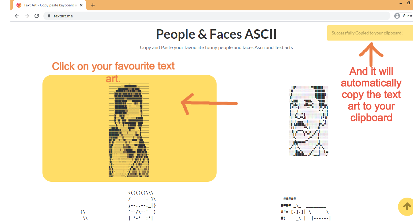 Text Art - Copy and Paste ASCII art and Text Art